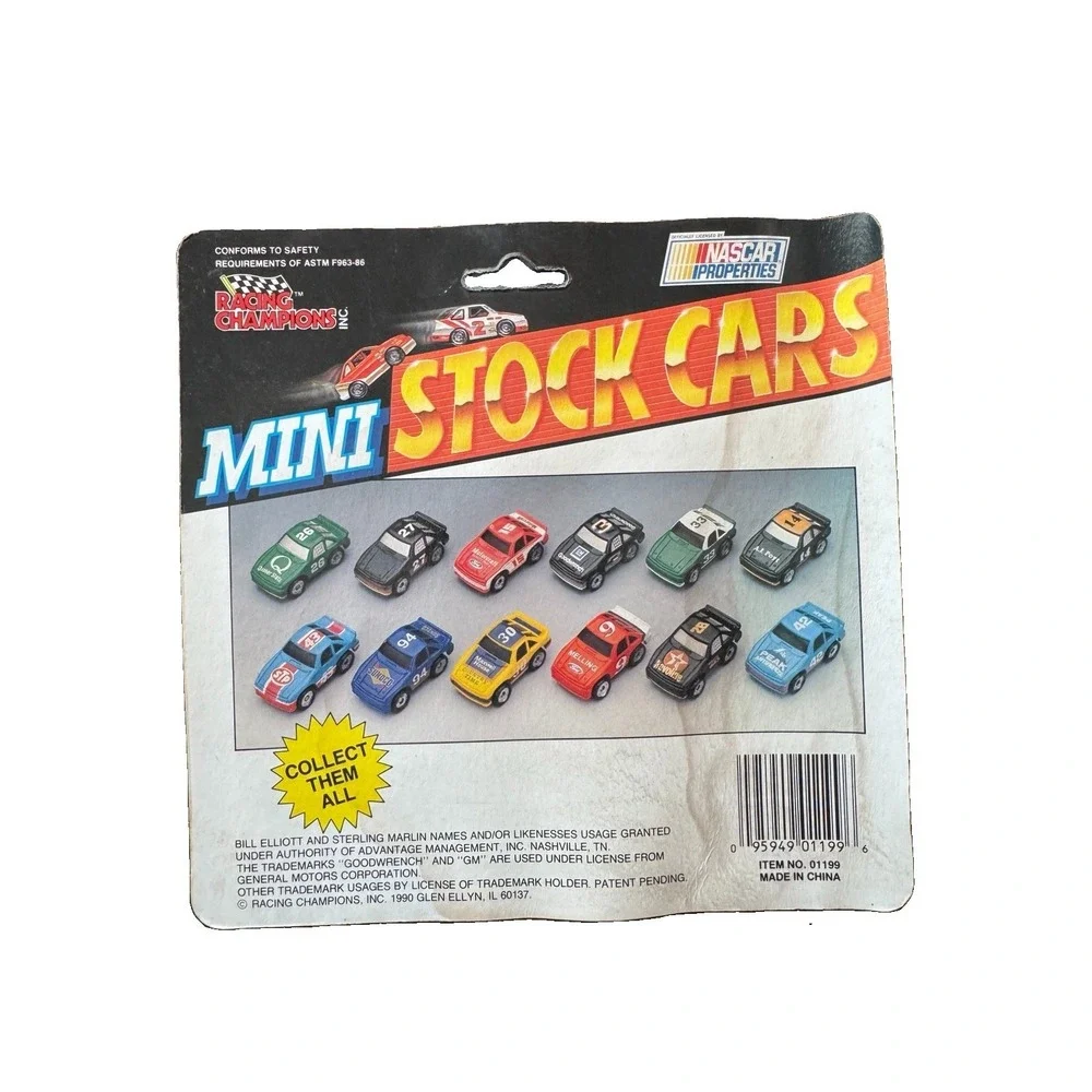 1990 Racing Champions Mini Stock Cars Assorted Drivers
